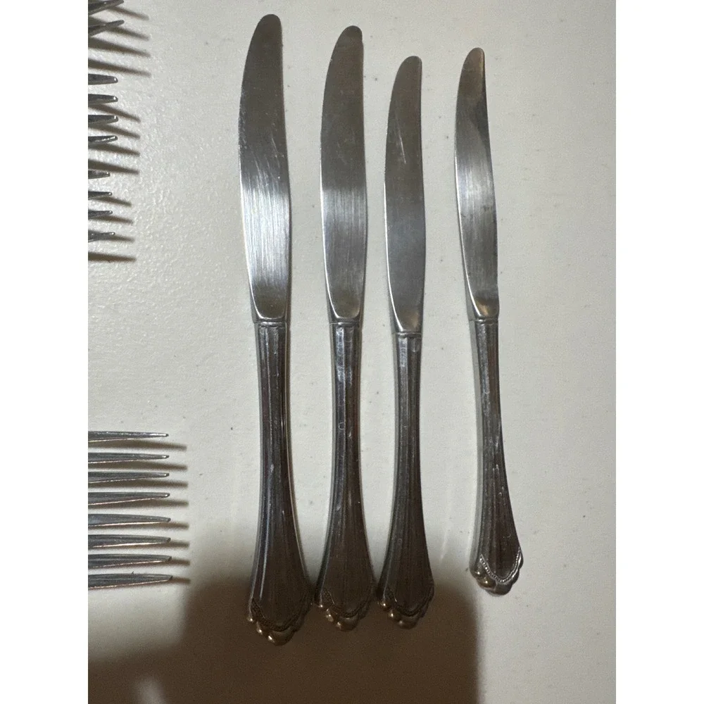 Oneida Community Morning Star Stainless Flatware 13 Piece Set Knives Forks Spoon